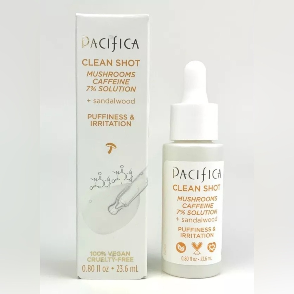 PACIFICA CLEAN SHOT Mushrooms and Caffeine SERUM OIL BALANCE 100% VEGAN-0.80 Oz